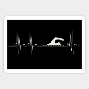 Heartbeat Swimming - I love swimming Magnet